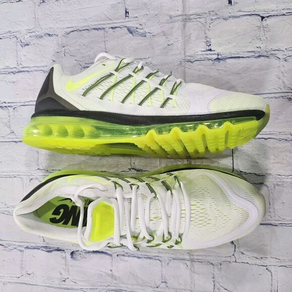 Nike Air Max 2015 MENS SIZE 10 Running Shoes White Volt Green 698902 107 - Picture 8 of 14